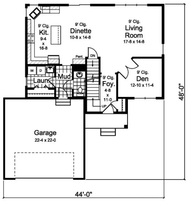 Main Floor Plan for House Plan #280302