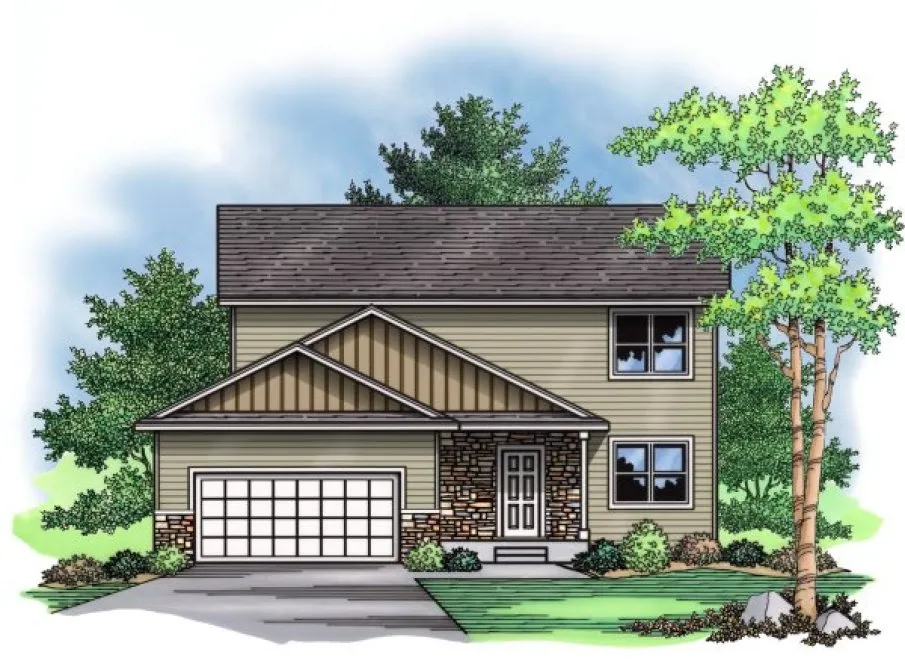 Full Rendering for House Plan #280302