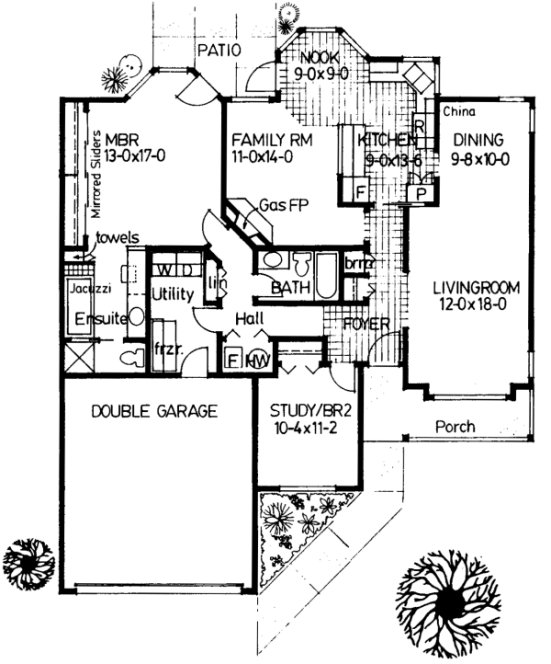 Main Floor Plan for House Plan #200936
