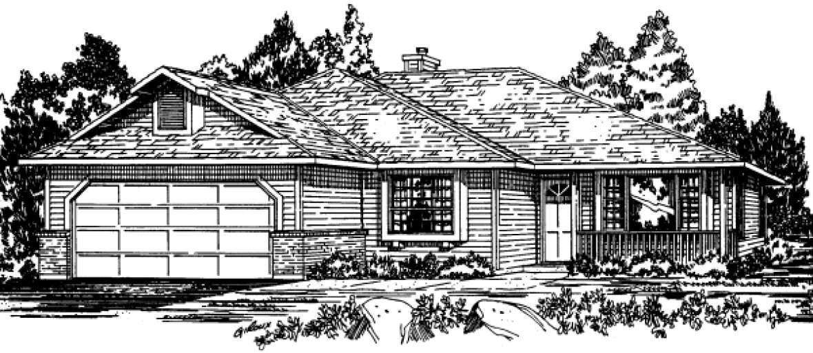 Full Rendering for House Plan #200936