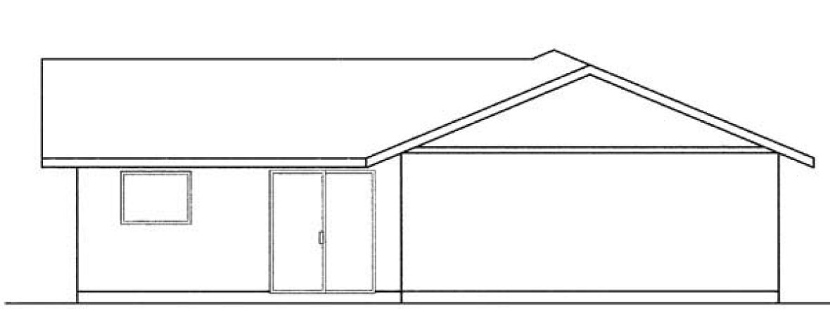 Rear Elevation for House Plan #169340