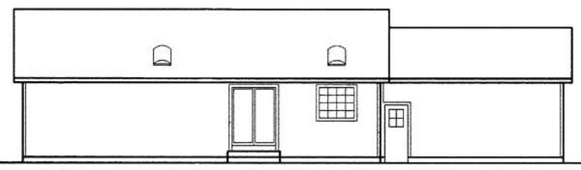Rear Elevation for House Plan #167240