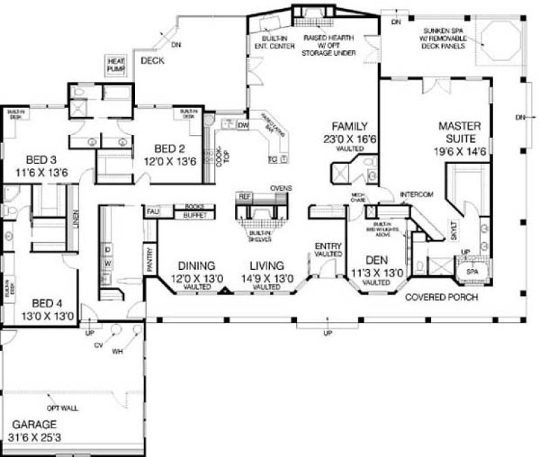 Main Floor Plan for House Plan #161240