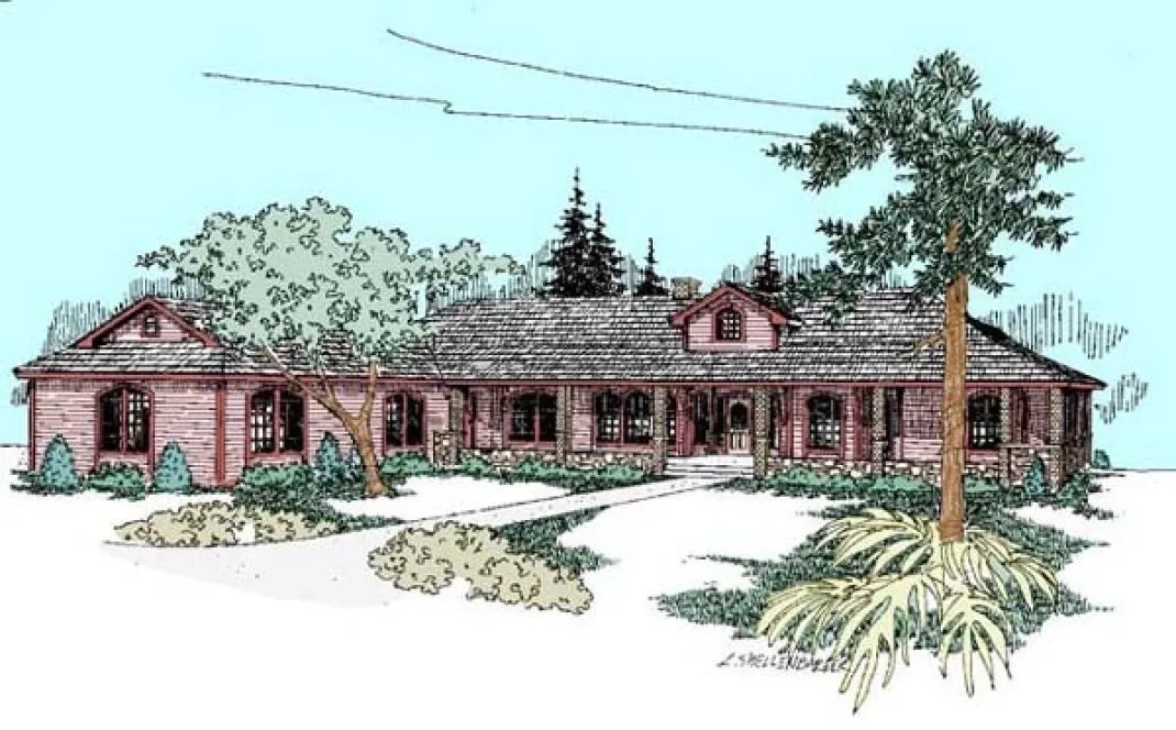 Full Rendering for House Plan #161240