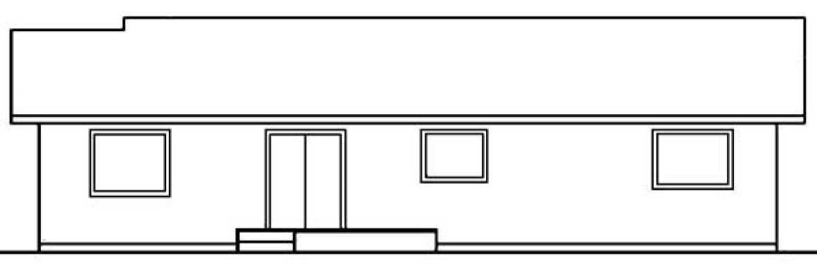 Rear Elevation for House Plan #164140