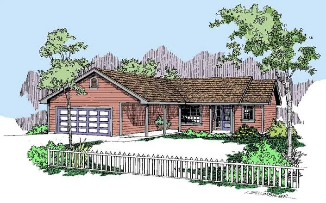 Full Rendering for House Plan #164140