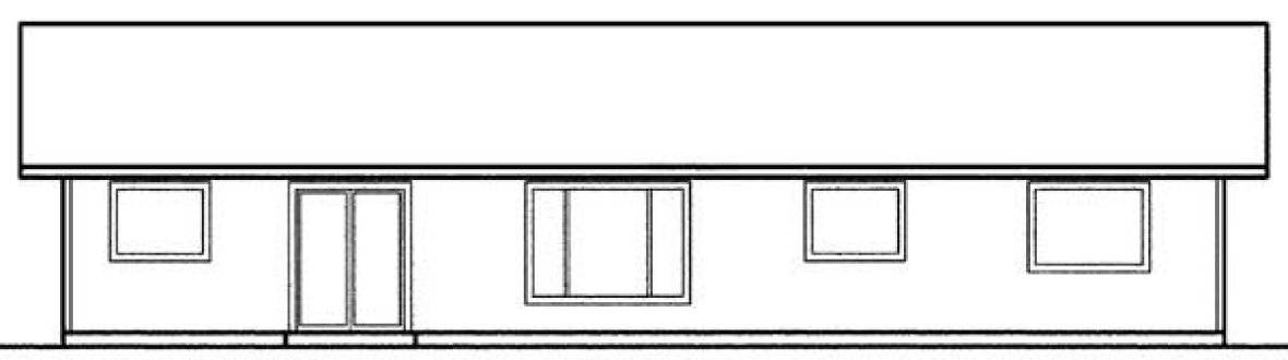 Rear Elevation for House Plan #160140