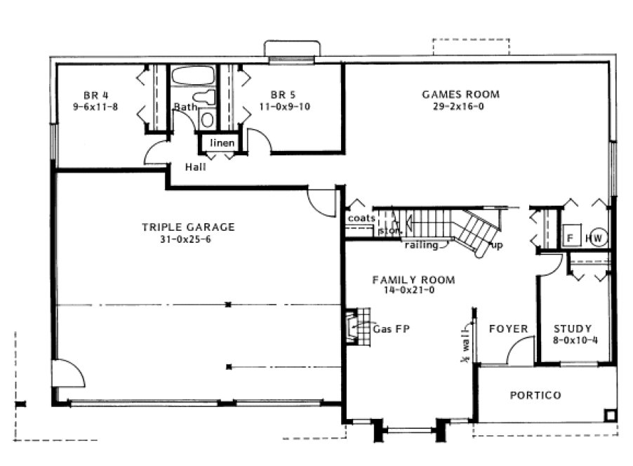 Basement Plan for House Plan #200937