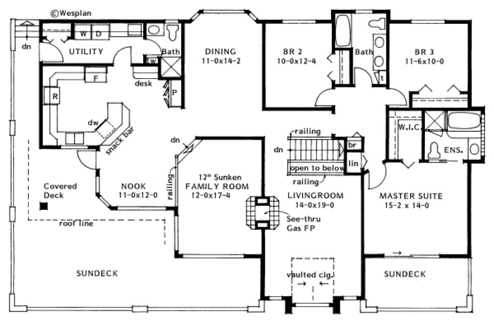 Main Floor Plan for House Plan #200937