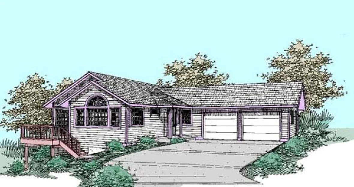 Full Rendering for House Plan #166430