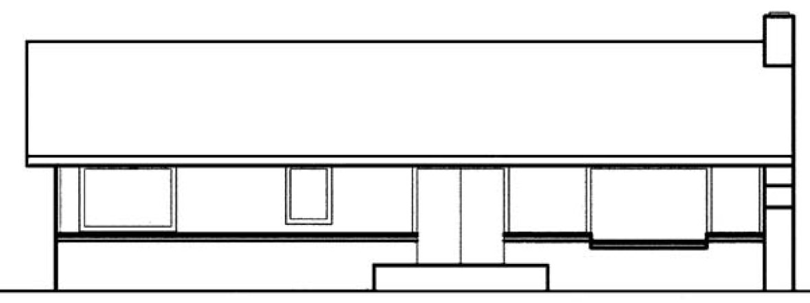 Rear Elevation for House Plan #167330