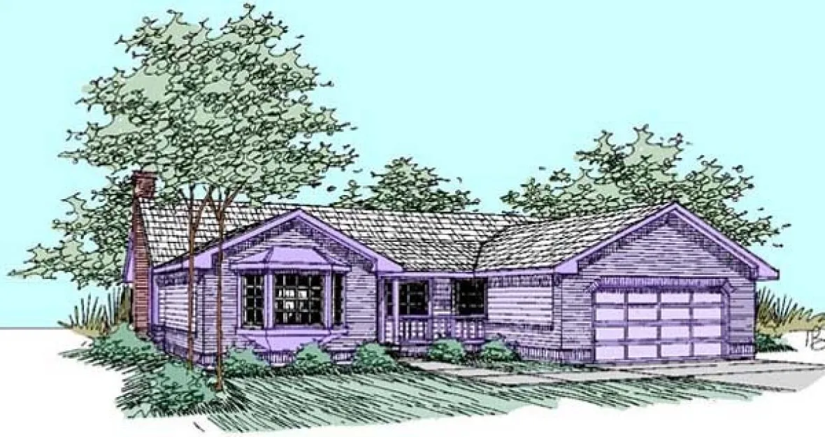 Full Rendering for House Plan #167330