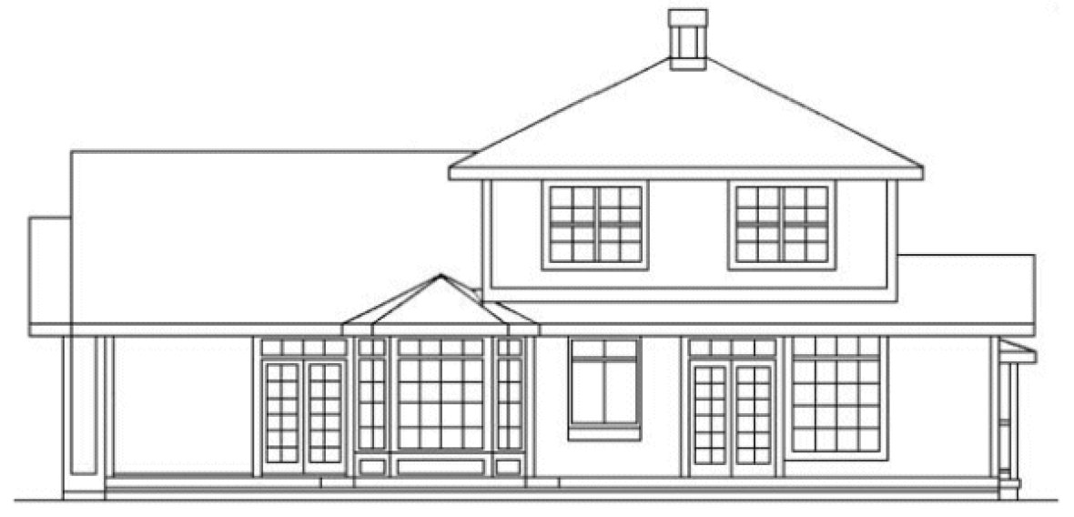 Rear Elevation for House Plan #169903