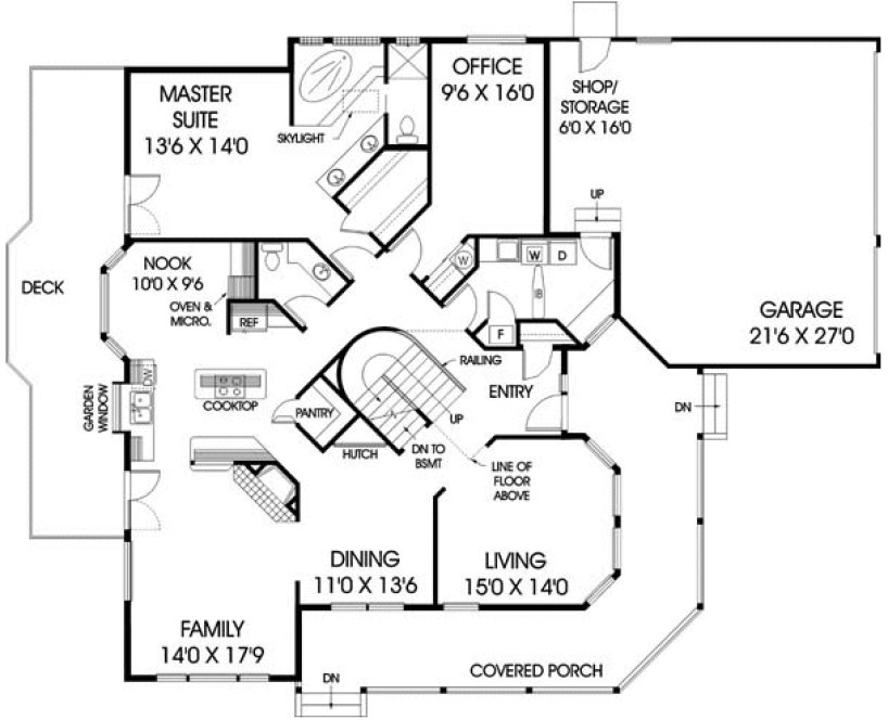 Main Floor Plan for House Plan #169903