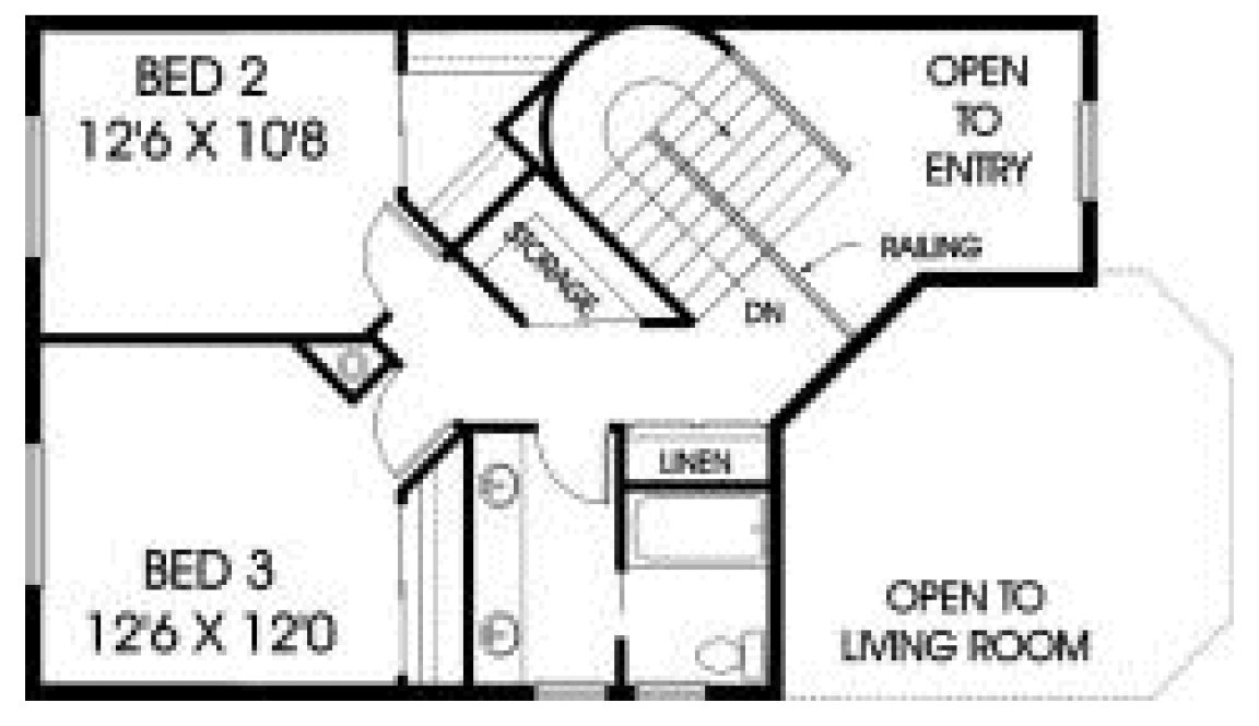 Second Floor Plan for House Plan #169903