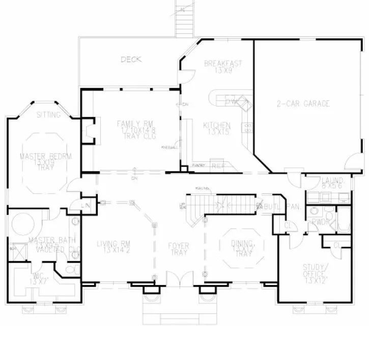 Main Floor Plan for House Plan #397100