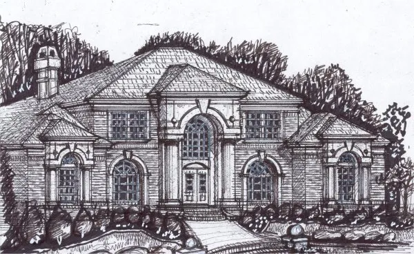 Full Rendering for House Plan #397100