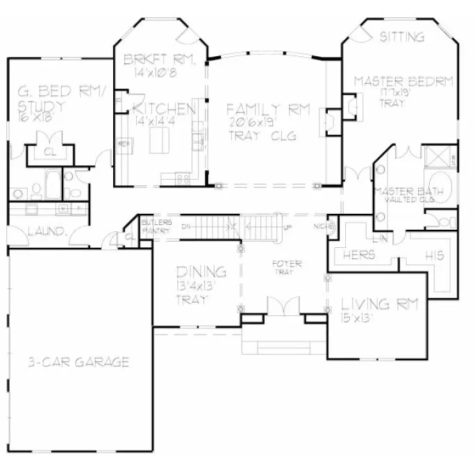 Main Floor Plan for House Plan #397600