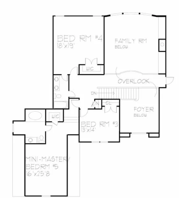 Second Floor Plan for House Plan #397600