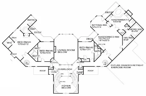Second Floor Plan for House Plan #399700