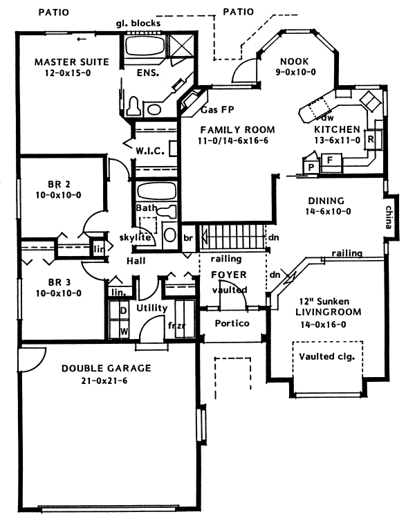 Main Floor Plan for House Plan #200938
