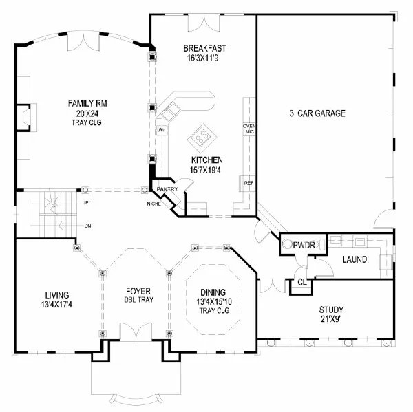 Main Floor Plan for House Plan #395010