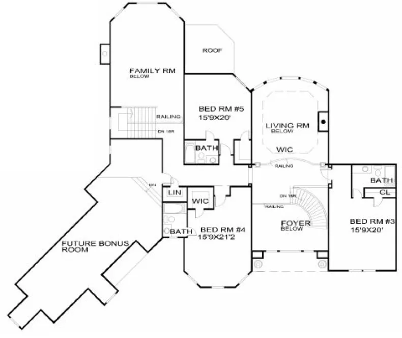 Second Floor Plan for House Plan #390620