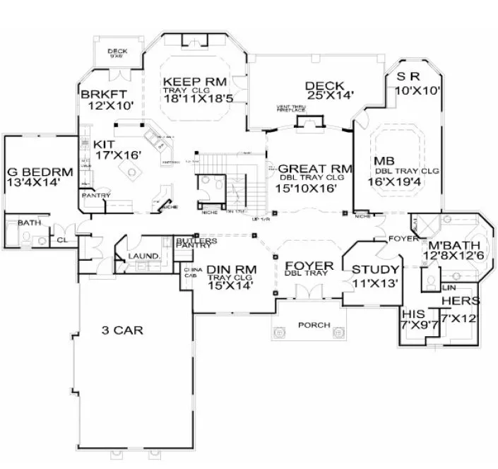 Main Floor Plan for House Plan #390030