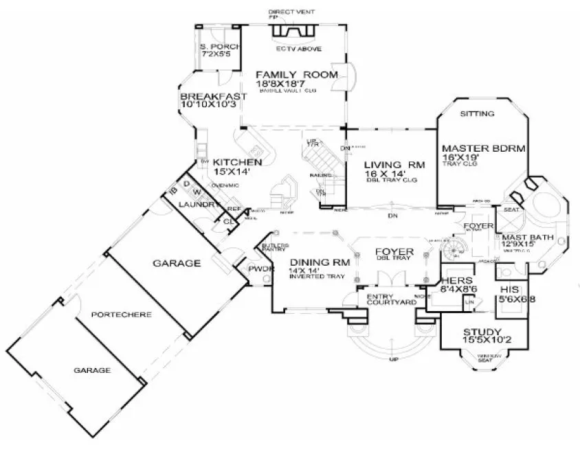 Main Floor Plan for House Plan #399800