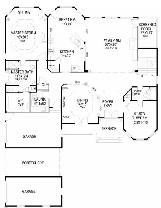 Main Floor Plan for House Plan #397010