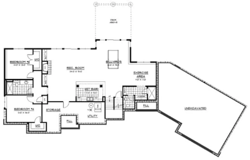 Basement Plan for House Plan #283004