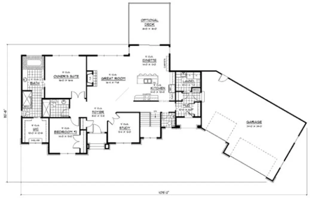 Main Floor Plan for House Plan #283004