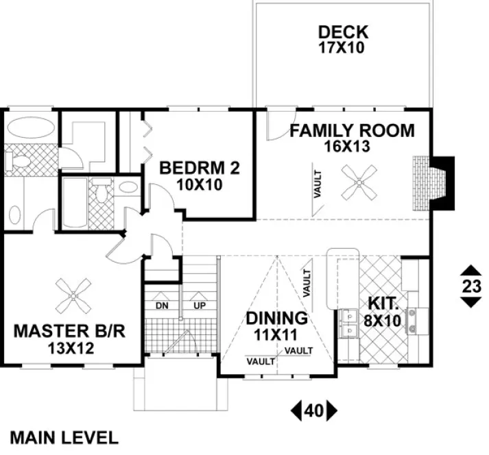 Main Floor Plan for House Plan #272090