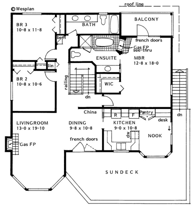 Main Floor Plan for House Plan #200940