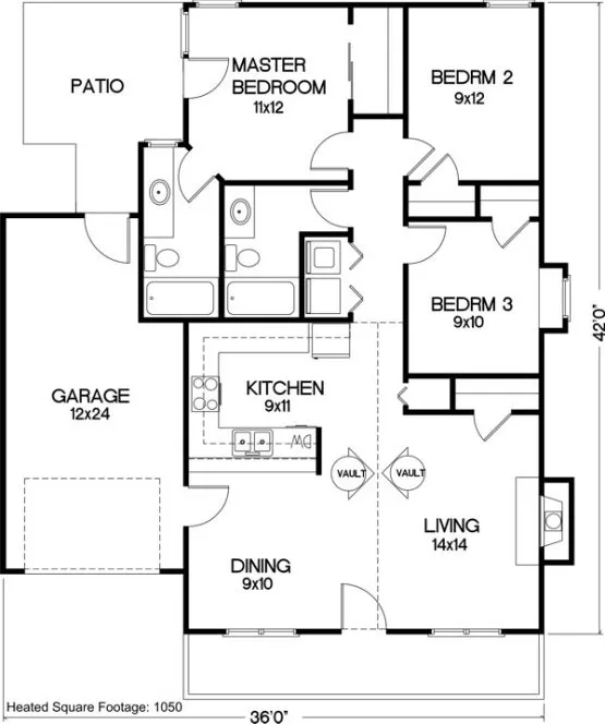 Main Floor Plan for House Plan #272001