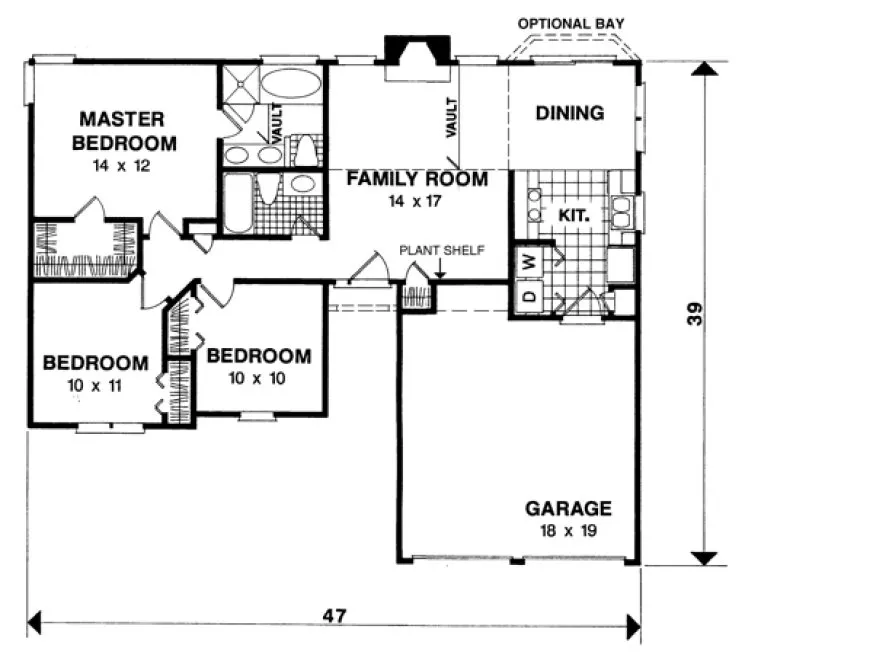 Main Floor Plan for House Plan #273001