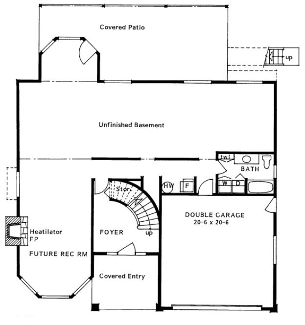 Basement Plan for House Plan #200941