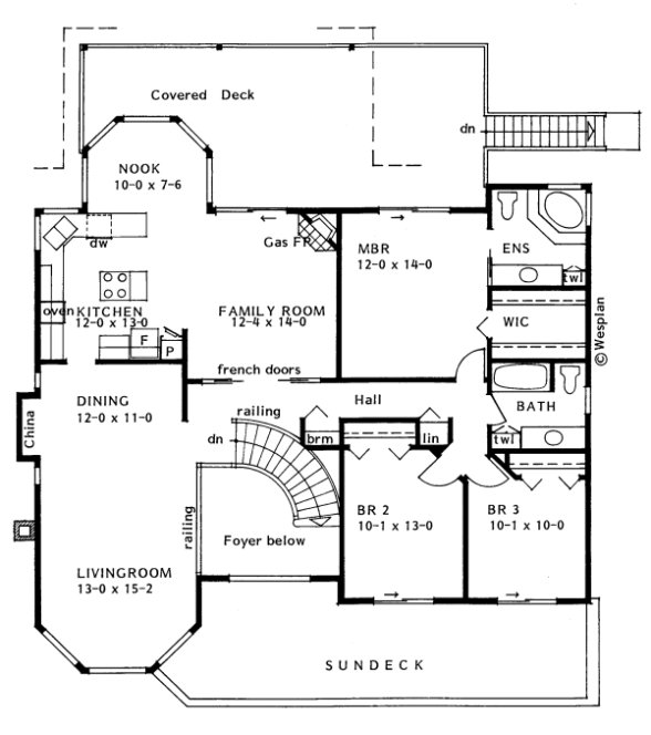 Main Floor Plan for House Plan #200941