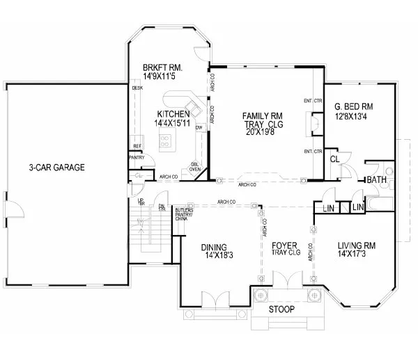 Main Floor Plan for House Plan #397230