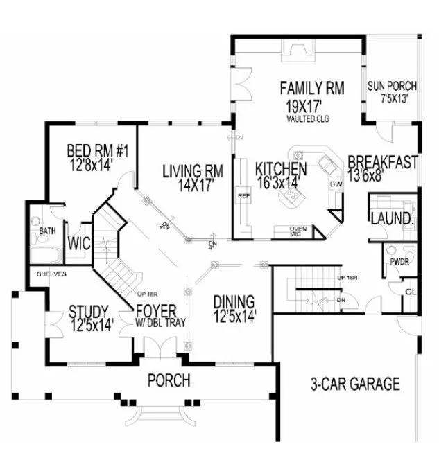 Main Floor Plan for House Plan #392600
