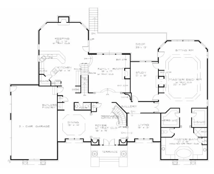 Main Floor Plan for House Plan #398020