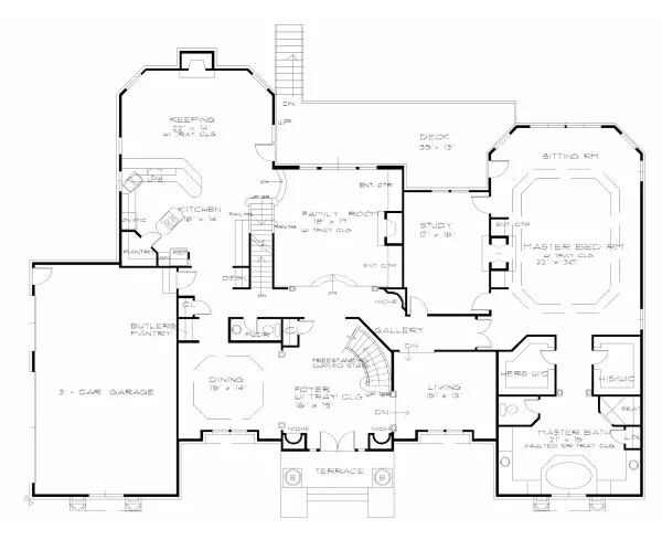 Main Floor Plan for House Plan #398020