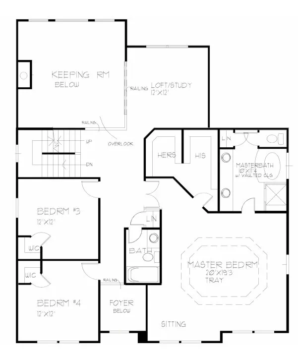 Second Floor Plan for House Plan #397120