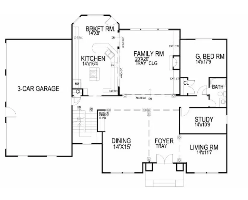Main Floor Plan for House Plan #396020