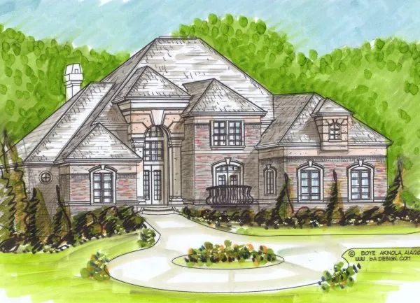 Full Rendering for House Plan #394210