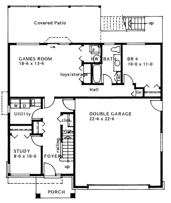 Basement Plan for House Plan #200942