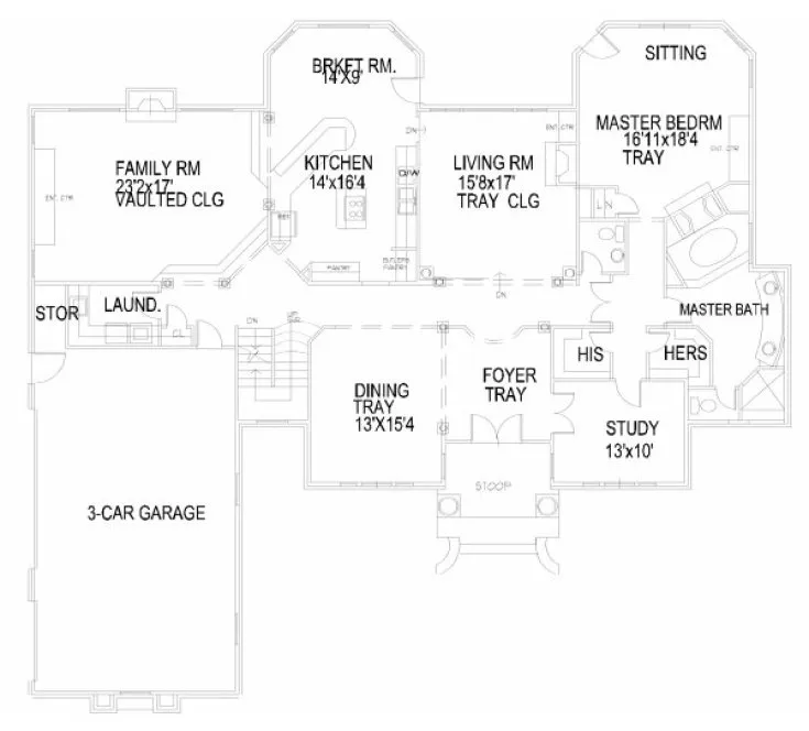 Main Floor Plan for House Plan #393700