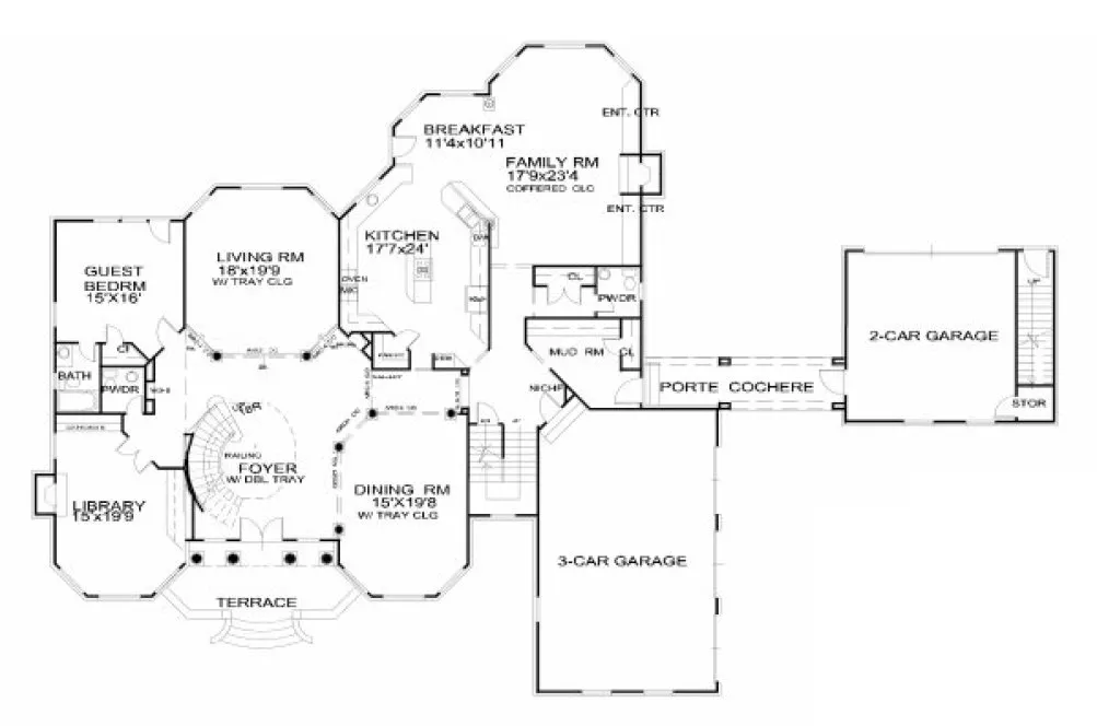 Main Floor Plan for House Plan #390630