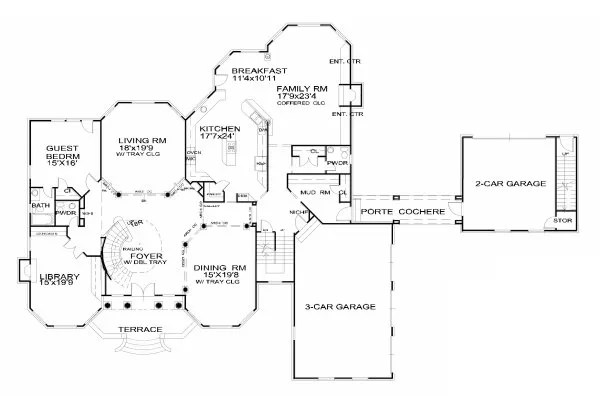 Main Floor Plan for House Plan #390630