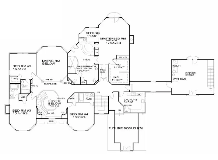 Second Floor Plan for House Plan #390630